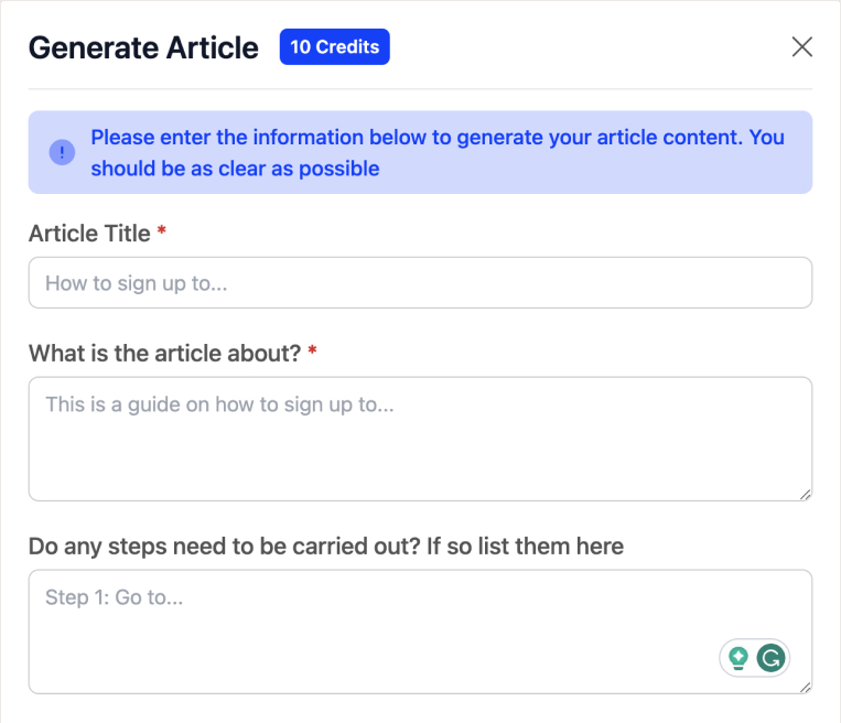 AI Article Generate